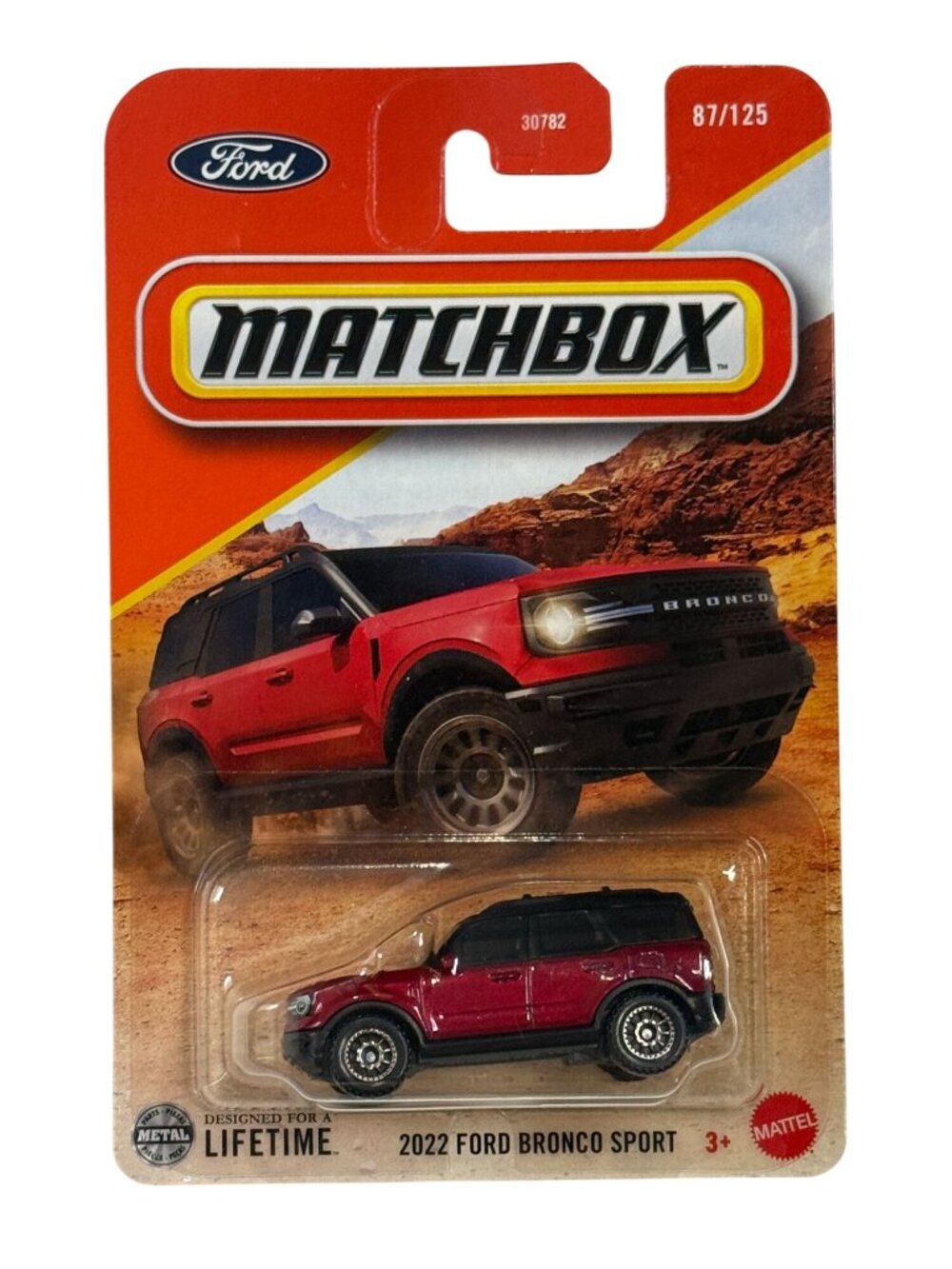 Matchbox Ford Bronco Sport Red SUV 87/125 1:64 Diecast NOC